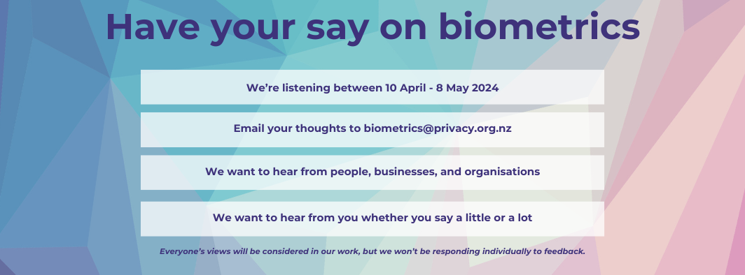 Have your say on biometrics