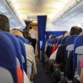 flying people sitting public transportation